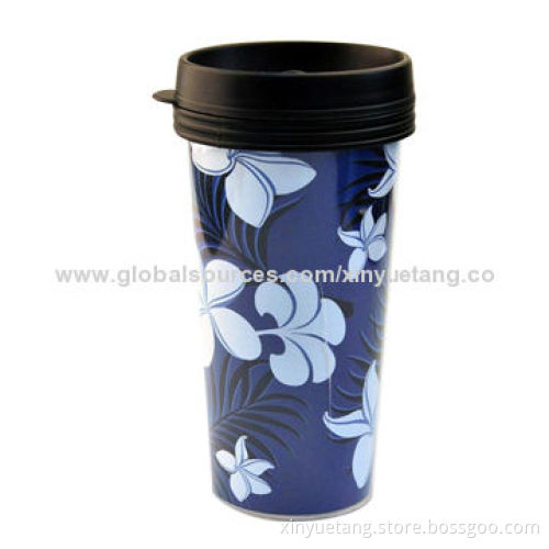 Color Paper Insert Coffee Tumbler with 450mL/16oz Volume